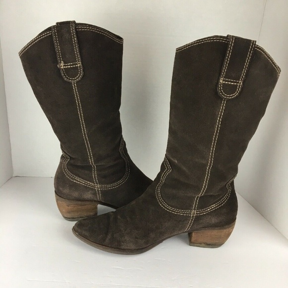 Matisse Suede Western-Style Heeled Boots | 9.5 | Brown - Picture 5 of 8